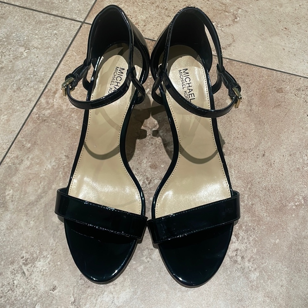 MICHAEL Michael Kors, 7, black patent leather, new. 3 inch heel. Only worn once